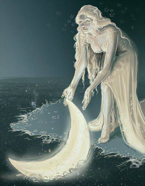 VARIOUS & SUNDRY The Ocean, The Moon, A Woman, Moon, Water, Art