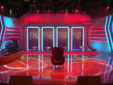 Game Show Set Design, Islamic Branding, Set Design Stage, Game Show Set, Tv St, Church Building Design, Design Stage, Stage Designs, Tv Set Design