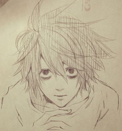 Notes Art, L Lawliet, Arte Sketchbook, Hand Art Drawing, Anime Character Drawing, Book Art Drawings, Sketchbook Art Inspiration, Anime Sketch, Art Inspiration Drawing