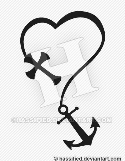 Anchor Cross Heart Tattoo, Anchor Heart Tattoo, Soul Mate Tattoo, Pencil Art For Beginners, Pencil Art Love, Element Tattoo, Love Heart Tattoo, Cross Drawing, Anchor Heart