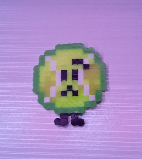 Object Show Perler Beads, Bfdi Perler Bead, Tennis Ball Bfdi, Bead Things, Melty Bead Designs, Kandi Inspo, Beads Ideas, Kandi Patterns, Iron Beads