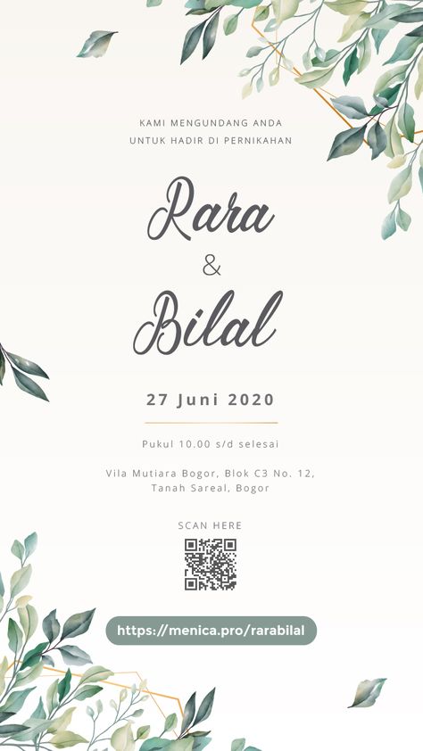 Kad Kahwin Aesthetic, Undangan Lamaran, Design Undangan Pernikahan, Undangan Pernikahan Simple, Undangan Pernikahan Aesthetic, Template Undangan, Blank Wedding Invitation Templates, Blank Wedding Invitations, Digital Wedding Invitations Templates