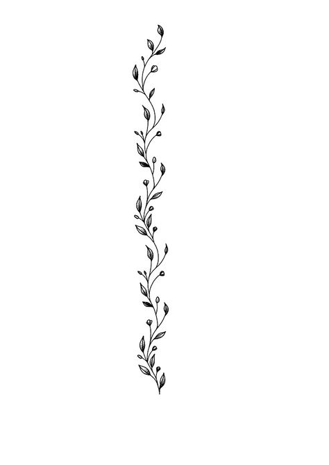 Spine Tattoos Lavender, Sage Vine Tattoo, Greenery Spine Tattoo, Leaf Chain Tattoo, Creeping Vine Tattoo, Ivy Spine Tattoo, Flower Vine Tattoos For Women, Vine Spine Tattoos For Women, Dainty Vine Tattoo