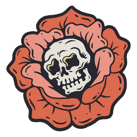 Skull inside a flower PNG Design Painted Helmet, Ed Hardy Tattoos, Graffiti Flowers, Icon Painting, Flower Png Images, Graffiti Text, Logo Clipart, Skull Flower, Skull Png