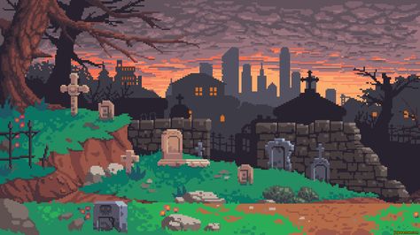 pixel art,cemetery 2048x1152 Wallpapers, Dark Visions, Pixel Art Background, Bg Design, Pix Art, Pixel Art Games, Pixel Games, 8 Bits, Art Calendar