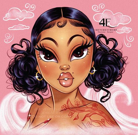 Dope Girl Art, Styrofoam Heads, Pretty Baddies, Images Kawaii, Black Art Painting, Dope Cartoon Art, Black Art Pictures, Black Love Art, Girls Cartoon