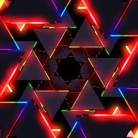 Animation Glow GIF by xponentialdesign - Find & Share on GIPHY Animation Gif, Neon Lights, After Effects, Triangles, Gif, Neon