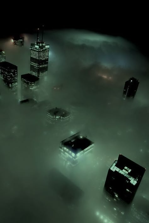 Scifi Cinematography, Foggy City, Landscape Desktop, Fog Photography, Haikou, Cinematic Photography, Night City, Night Aesthetic, City Aesthetic