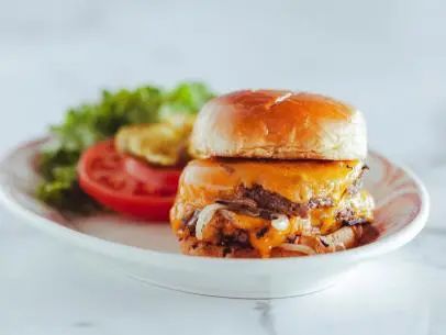 Onion Burger Recipe | Ree Drummond | Food Network Onion Burger Recipe, Onion Burgers, Food Network Recipes Pioneer Woman, Ree Drummond Recipes, Cheese Burgers, Tv Recipes, Grilling Ideas, Onion Burger, Beef Dinners