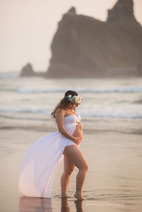 Summer Sunset Maternity Session | Cannon Beach Photographer Summer Maternity Pictures, Classy Poses, Pregnancy Photoshoot Beach, Maternity Shoot Beach, Sunset Maternity Photos, Beach Maternity Pictures, Maternity Photography Beach, Maternity Photography Poses Outdoors, Maternity Photography Poses Couple