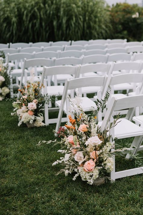 Classic and Colorful Wedding at Viewpoint Hotel — Pinch Me Planning - Maine and New England Wedding Planner England Country, Oceanside Wedding, Wedding Planning Packages, Coastal Wedding Inspiration, York Maine, White Chairs, Aisle Flowers, Wedding Planning Tools, Wedding Planning Timeline