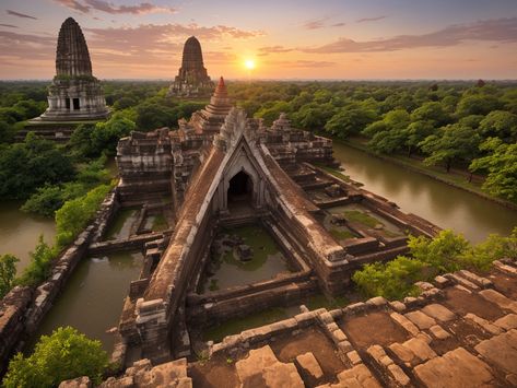 Discover Thailand's Beauty: Ancient City Ayutthaya Pattaya Thailand Photography, Thailand Landmark, Ayutthaya Thailand, Dragon Temple Thailand, Inspiring Landscapes, Ancient City Thailand, Ancient City Bangkok Thailand, Ancient City, Ancient Cities