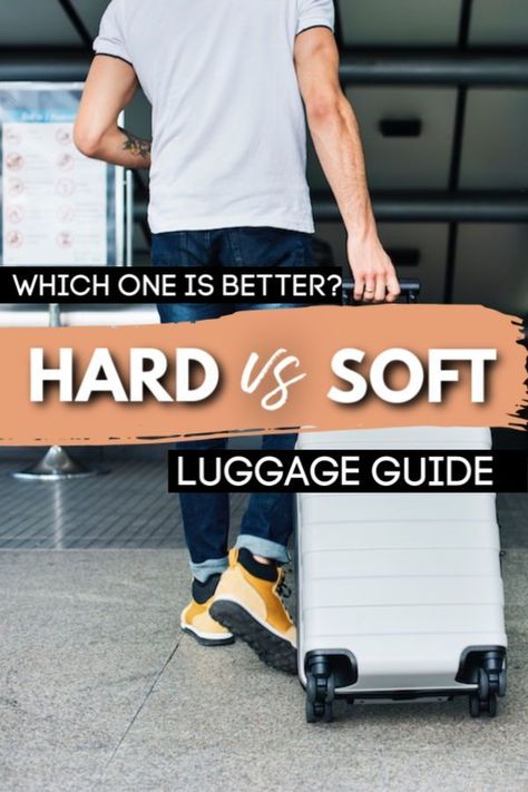 Pros and cons of hard vs soft luggage #traveltips #luggage Soft Luggage, Hard Case Luggage, Hard Sided Luggage, Carryon Luggage, Hard Suitcase, Hard Shell Luggage, Checked Baggage, Popular Travel Destinations, Best Carry On Luggage