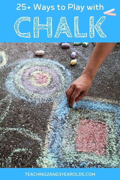 You will love these chalk activities for preschoolers! Everything from using them with art, in the sensory bin, and as part of a science activity. Fun and playful ideas! #chalk #play #outdoors #finemotor #art #preschool #toddler #age2 #age3 #teaching2and3yearolds Chalk Activities For Kids, Chalk Activities, Outdoor Learning Activities, Lasso The Moon, Art Preschool, Time Planner, Preschool Fine Motor, Science Activity, Activities For Preschoolers