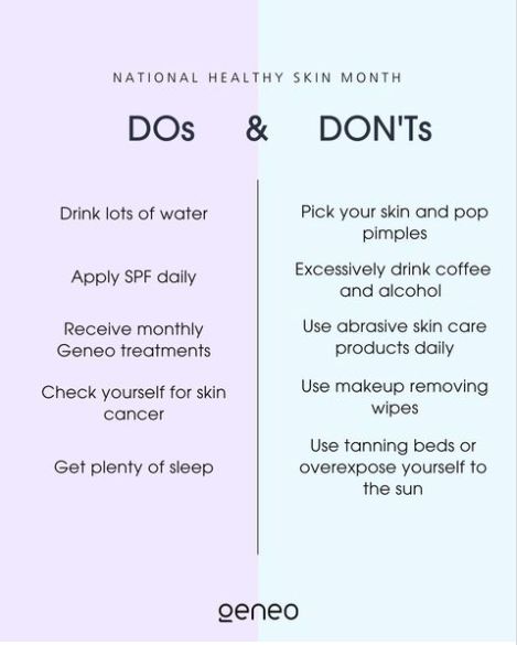 REPOST from @geneo_us November is National Healthy Skin Month! Here are some great tips to kick it off right! #healthyskin #glowingskin #medspa #facial #skincareroutine #skincare November National Healthy Skin Month, Water Pick, Tanning Bed, Med Spa, Natural Oils, Glowing Skin, Healthy Skin, Skin Care Routine, Facial