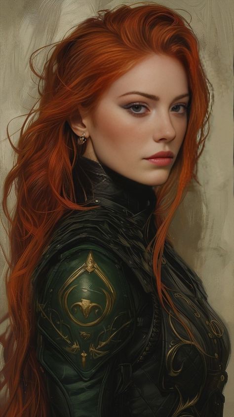 Red Head Woman Character Inspiration, Red Head Fantasy Art, Brave Merida Aesthetic, Red Haired Warrior Woman, Red Hair Warrior Woman, Redhead Sorceress, Red Hair Woman Character Inspiration, Red Haired Queen, Red Hair Fantasy Art