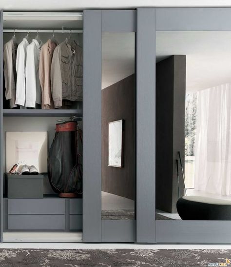 16 Magnificent Closet Designs With Sliding Doors Modern Closet Doors, Sliding Mirror Closet Doors, Sliding Cupboard, Bedroom Closet Doors, Mirror Closet Doors, Bedroom Cupboards, Sliding Mirror, Sliding Wardrobe Doors, Modern Closet