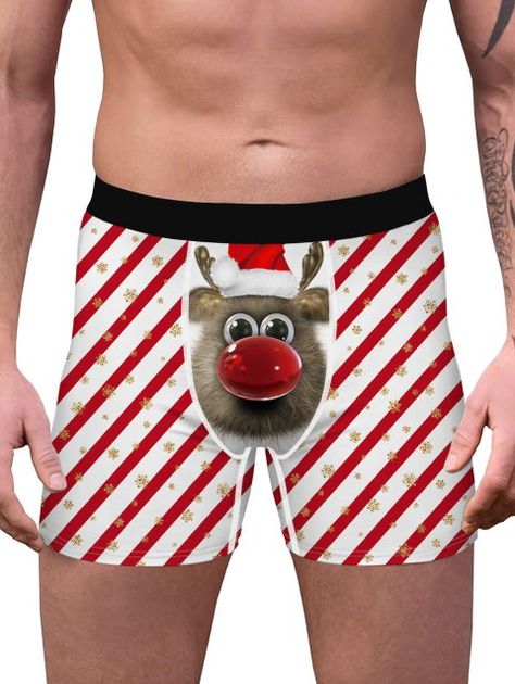 Men's Bottoms | 2020 Men's Bottoms Sale Online | DressLily Funny Boxers, Christmas Boxers, Santa Klaus, Funny Boxer, Funny Santa Claus, Mens Boxer Shorts, Lingerie For Men, Mens Boxers, Shirt Dress Casual