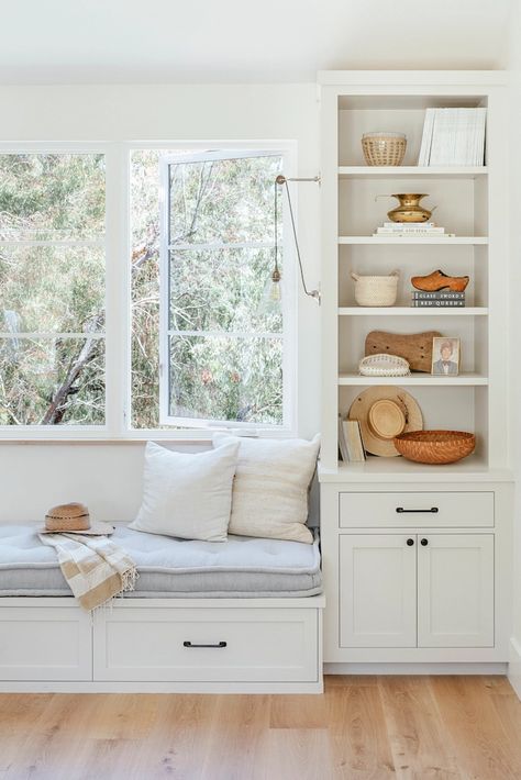 Lived In Home, Coastal Living Magazine, Window Seat Design, Style Me Pretty Living, Make Life Beautiful, Window Benches, Built In Bench, Studio Mcgee, Spare Room