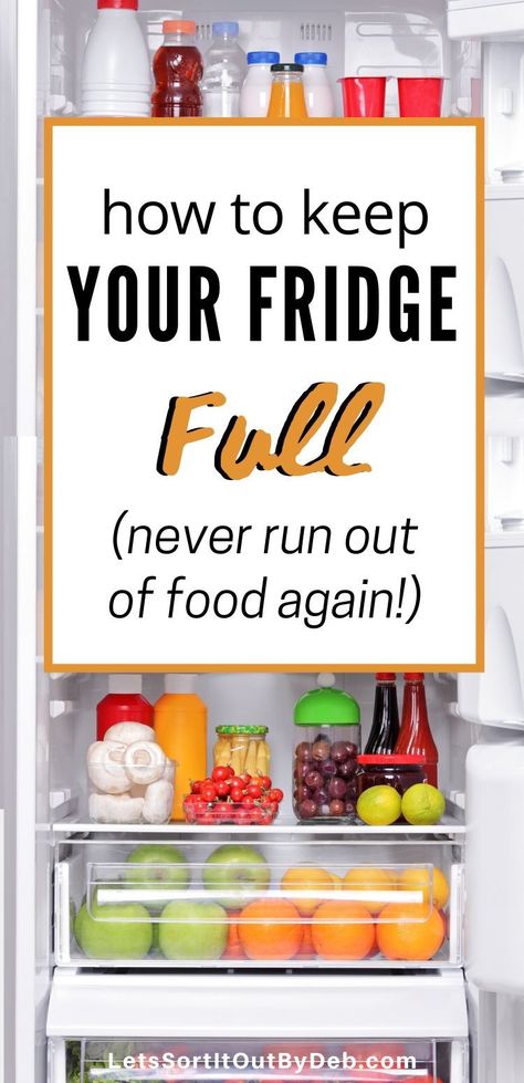 Stocked Refrigerator, Stocking Fridge, Fridge Hacks, Stocked Fridge, Fridge Organization Hacks, Fridge Essentials, Full Fridge, Healthy Fridge, Pantry List