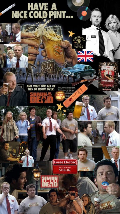 Shaun of the dead Shawn Of The Dead, Shaun Of The Dead, Hotline Miami, Simon Pegg, Comedy Duos, Zombie Movies, Escape Reality, Great Movies, Satire