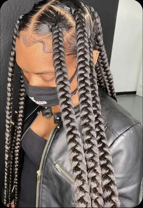 Big Chunky Braids, Valentines Hairstyles Black Women, Valentine Hairstyles, Valentines Hairstyles, Black Box Braids, Chunky Braids, Big Box Braids, Big Box Braids Hairstyles, Hairstyles Black Women