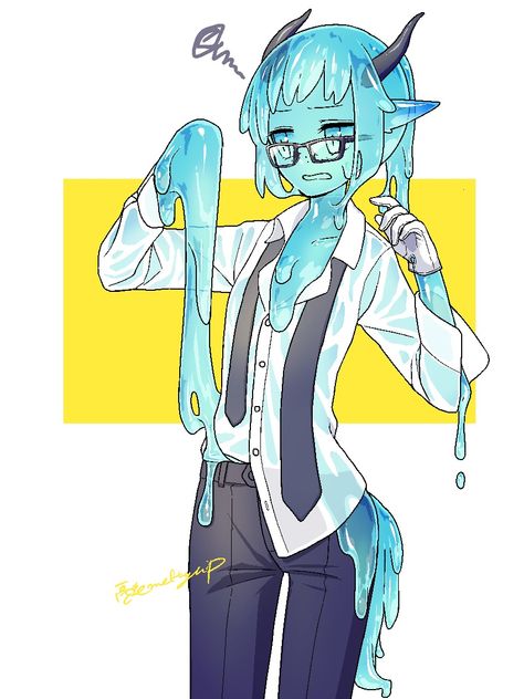 Slime Character Design Male, Slimes Girl, Female Monster, Monster Boy, Animation Artwork, Boy Character, Alien Art, Creature Feature, Character Design Male