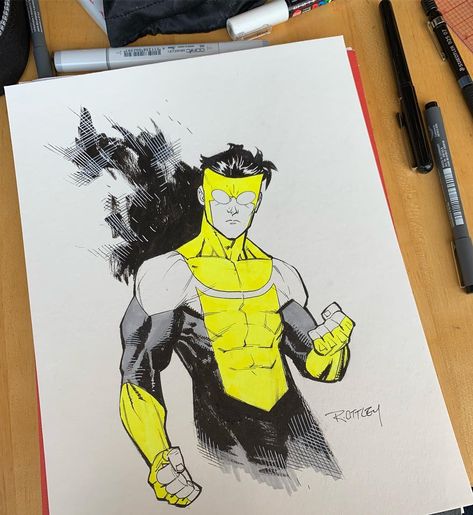 Ryan Ottley on Instagram: “Invincible commission.” Ryan Ottley, Superhero Comics Art, Warframe Art, Invincible Comic, Image Comics, Superhero Design, Comic Book Artists, Amazing Spiderman, Comic Heroes