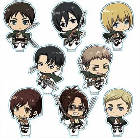 Attack On Titan Chibi, Aot Chibi, Attack On Titan Tattoo, Anime Printables, Anime Crafts, Chibi Characters, Cute Anime Chibi, Attack On Titan Art, Anime Wall Art