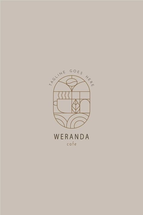 Cafe Shop Logo, Cafe Branding Logo, Resort Logo Design, Logo Design Coffee, Delicate Aesthetic, Modern Line Art, Logo Branding Design, Resort Logo, Cafe Branding