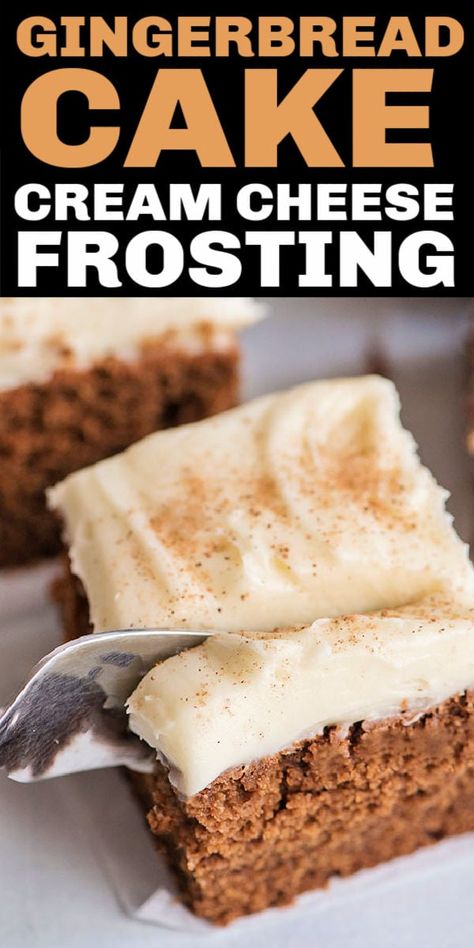 Easy Gingerbread Cake, Frosting From Scratch, Ginger Desserts, Spicy Cake, Traditional Easter Desserts, Gingerbread Cake Recipe, Easy Gingerbread, Cream Cheese Frosting Cake, Cake From Scratch