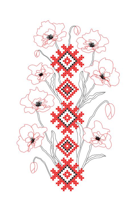 Traditional Ukrainian Tattoo, Ukrainian Tattoo, Geometric Patterns Drawing, Poppy Images, I Am Passionate, Ukrainian Embroidery, Hand Embroidery Projects, Ukrainian Art, Embroidery Vector