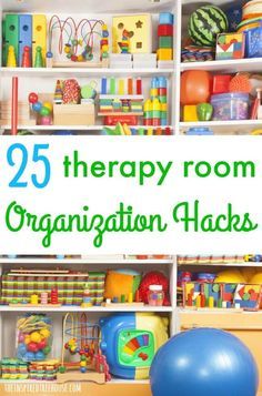 The Inspired Treehouse - Whether you’re a school based therapist or you work in another setting, these ideas are great for keeping therapy materials and equipment neat and organized all year long! Play Therapist Office Decor, Play Therapy Organization, Pediatric Occupational Therapy Organization, Therapy Playroom Ideas, Speech Therapy Office Private Practice, Occupational Therapy Organization Ideas, Occupational Therapy Room Organization, Aba Room Ideas, Play Therapy Office Ideas