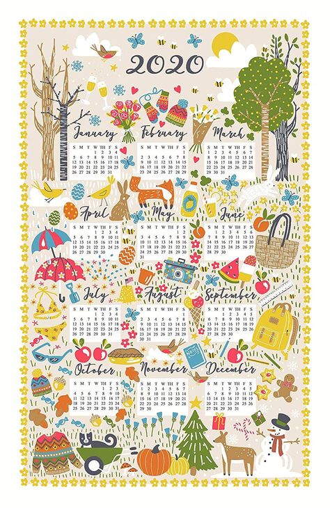 Ulster Weavers Seasonal Cotton 2020 Calendar Tea Towel Made in Ireland: Amazon.co.uk: Kitchen & Home Season Calendar, Fashion Drawing Sketches, Annual Calendar, 2020 Calendar, 2023 Calendar, Disney Collage, Calendar 2020, Digital Calendar, Art Calendar