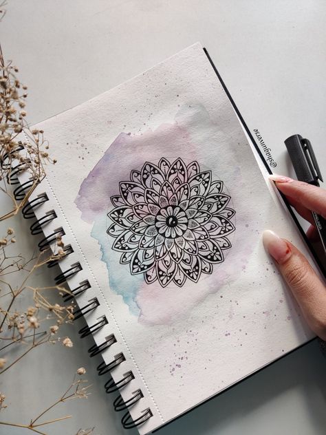 Mandala, mandala art, watercolor, art therapy, therapeutic, mandalas, mandala artist, mandala patterns, aesthetic, calligraphy, pastels Mandala Art Colorful, Aesthetic Mandala Art, Patterns Aesthetic, Aesthetic Mandala, Aesthetic Calligraphy, Diy Gifts Paper, Painted Records, Mandala Sketch, Easy Cartoon