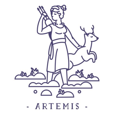 Greek God Artemis, Greece Civilization, Artemis Goddess, Matching Tats, Mo Design, Mythology Art, Greek God, Educational Projects, Line Illustration