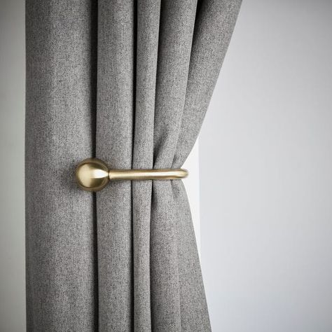 Black curtain pole