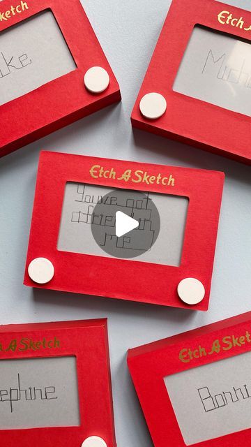 Etch A Sketch Picture Frame, Etch A Sketch, Sketch Cards, Place Cards, Toy Story, The Cutest, Etching, Sketch