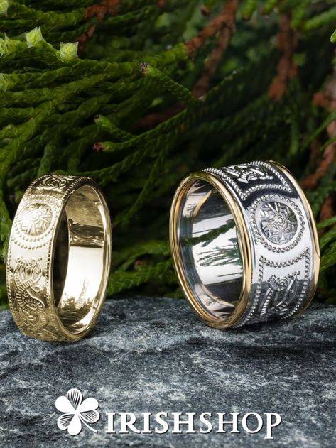 Rings For Him, Irish Wedding Rings, Celtic Warrior, Celtic Warriors, Celtic Wedding Rings, Trinity Knot, Celtic Rings, Irish Jewelry, Claddagh Rings