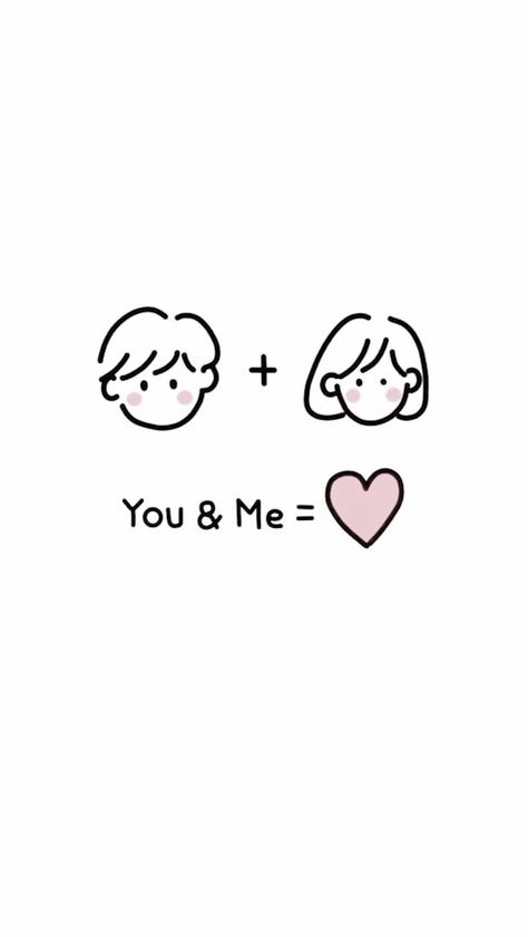 심플한 그림, Dibujo Simple, Cute Couple Drawings, Cute Wallpaper, Cute Couple Wallpaper, Cute Messages, Cute Love Cartoons, Cute Doodle Art, Cute Couple Art