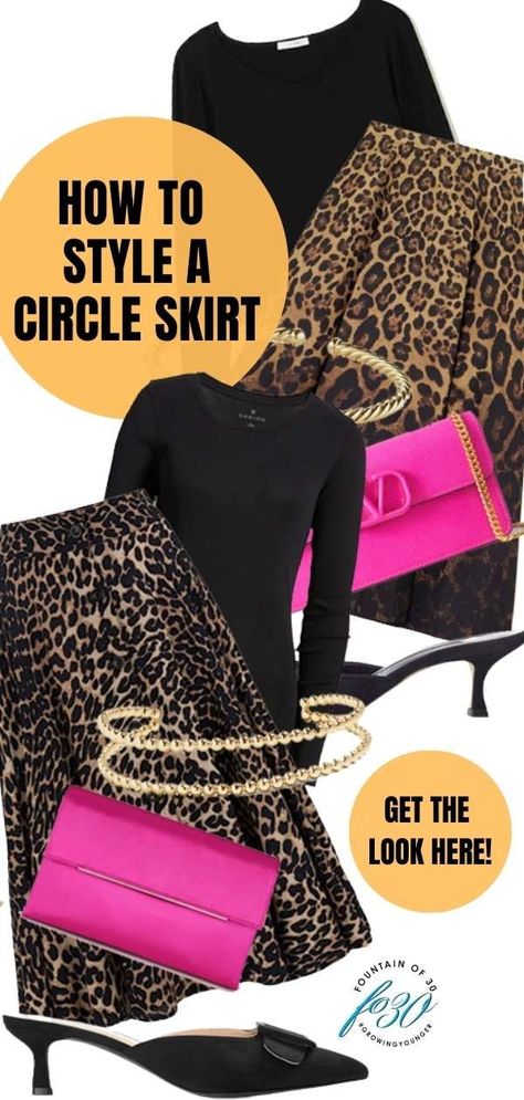 The 50s style circle skirt trend has come back around for fall 2023. Here's how to wear a circle skirt outfit for women over 50 styled both high and low. #falltrends #circleskirt #fashion #style #highlowfashion 50s Skirt Outfit, A Line Skirt Outfits Work, Vintage Skirt Outfit, Flare Skirt Outfit, Style Inspiration Petite, Circle Skirt Outfits, A Line Skirt Outfits, Midi Circle Skirt, High Low Fashion