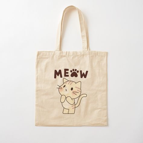 Get my art printed on awesome products. Support me at Redbubble #RBandME: https://www.redbubble.com/i/tote-bag/Adorable-Cat-Meow-Collection-by-Mahakamel/162821277.P1QBH?asc=u Tod Bag, Art Stall, Diy Tote Bag Design, Painted Ideas, National Institute Of Design, Bag Painting, Tods Bag, Diy Tote, Bags Diy