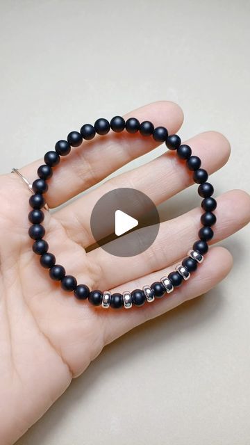 Karen Hui on Instagram: "Easy Making - DIY Matte Black Onyx Beaded Bracelet 
#diy #handmade #diyjewelry #jewelry #bracelet #bracelets #blackonyx #onyx #jewellery #jewelrydesign" Beaded Bracelet Diy, Onyx Bracelet, Bracelet Diy, Onyx Bead, Jewelry Bracelet, Diy Handmade, Black Onyx, Beaded Bracelet, Diy Jewelry