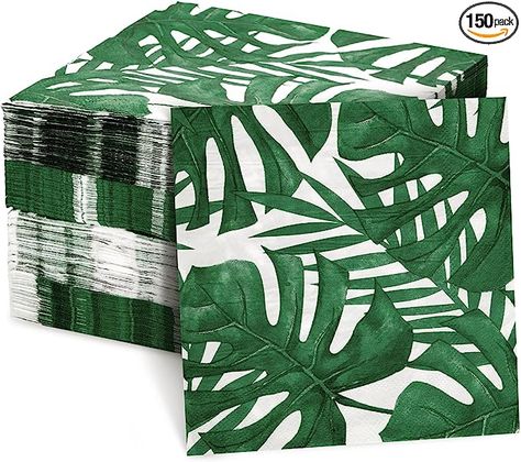 Amazon.com: 150 Pack Tropical Palm Leaf Napkins, Hawaiian Luau Napkins for Jungle Safari Birthday Party Supplies (6.5x6.5 In) : Home & Kitchen Adult Safari Party, Tropical Napkins, Jungle Safari Birthday Party, Jungle Safari Birthday, Luau Party Supplies, Hawaiian Luau Party, Jungle Safari Party, Tropical Baby Shower, Jungle Baby Shower Theme