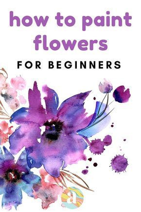 Flowers For Beginners, How To Paint Flowers, Watercolor Painting For Beginners, Learn Watercolor Painting, Draw Flowers, Acrylic Painting Ideas, Watercolor Beginner, Watercolor Flowers Tutorial, Paint Flowers