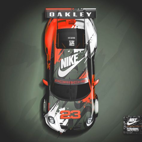 Custom Nike Livery For Porsche Slot Car Race Track, Car Livery, Futuristic Cars Design, Car Wrapping, Forza Motorsport, Slot Car Racing, Racing Car Design, Car Wrap Design, Drifting Cars