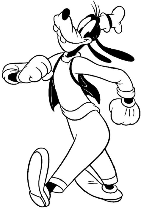 838×1247 Goofy Coloring Pages, Descendants Coloring Pages, Cartoon Printable, Kindergarten Coloring, Coloring Adult, Goofy Disney, Cartoon Drawings Disney, Mouse Drawing, Goofy Drawing