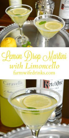 Lemon Drop Martini Recipe, Limoncello Drinks, Lemon Martini, Expresso Martini, Limoncello Cocktails, Limoncello Recipe, Lemon Drop Martini, Jello Shot, Lemon Drink