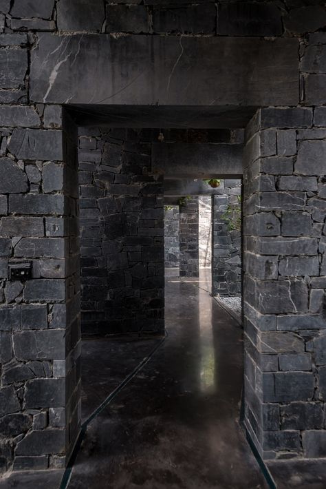 Gallery of S Space / H&P Architects - 19 Slate Interior, Tropical Houses, Interior Walls, Architects, Cactus, Fireplace, Villa, Architecture, Stone