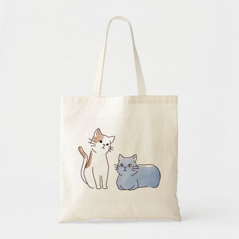 Two cats tote bag - Tote Bags Drawing Stationary, Tote Bag Ideas, Cat Tote Bag, Pet Design, Art Bags, Painted Tote, Design Tote Bag, Cats Tote Bag, Cat Tote